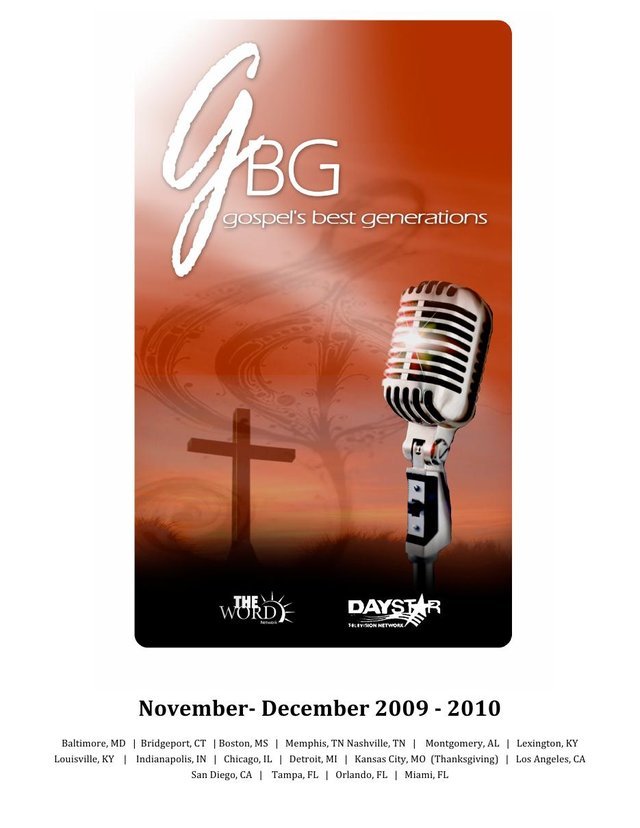 Cover of the Gospel's Best Generations sponsor deck.