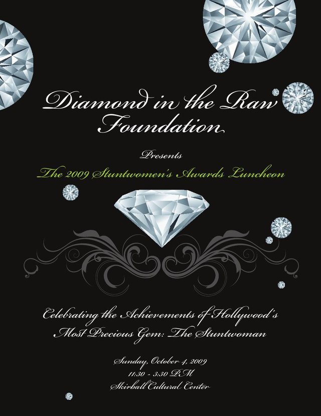 Cover of the 2009 Stuntwomen's Awards Luncheon sponsorship package.